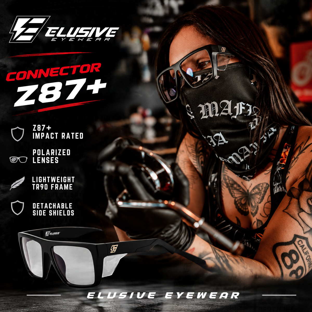 Connector Z87+ Safety Glasses